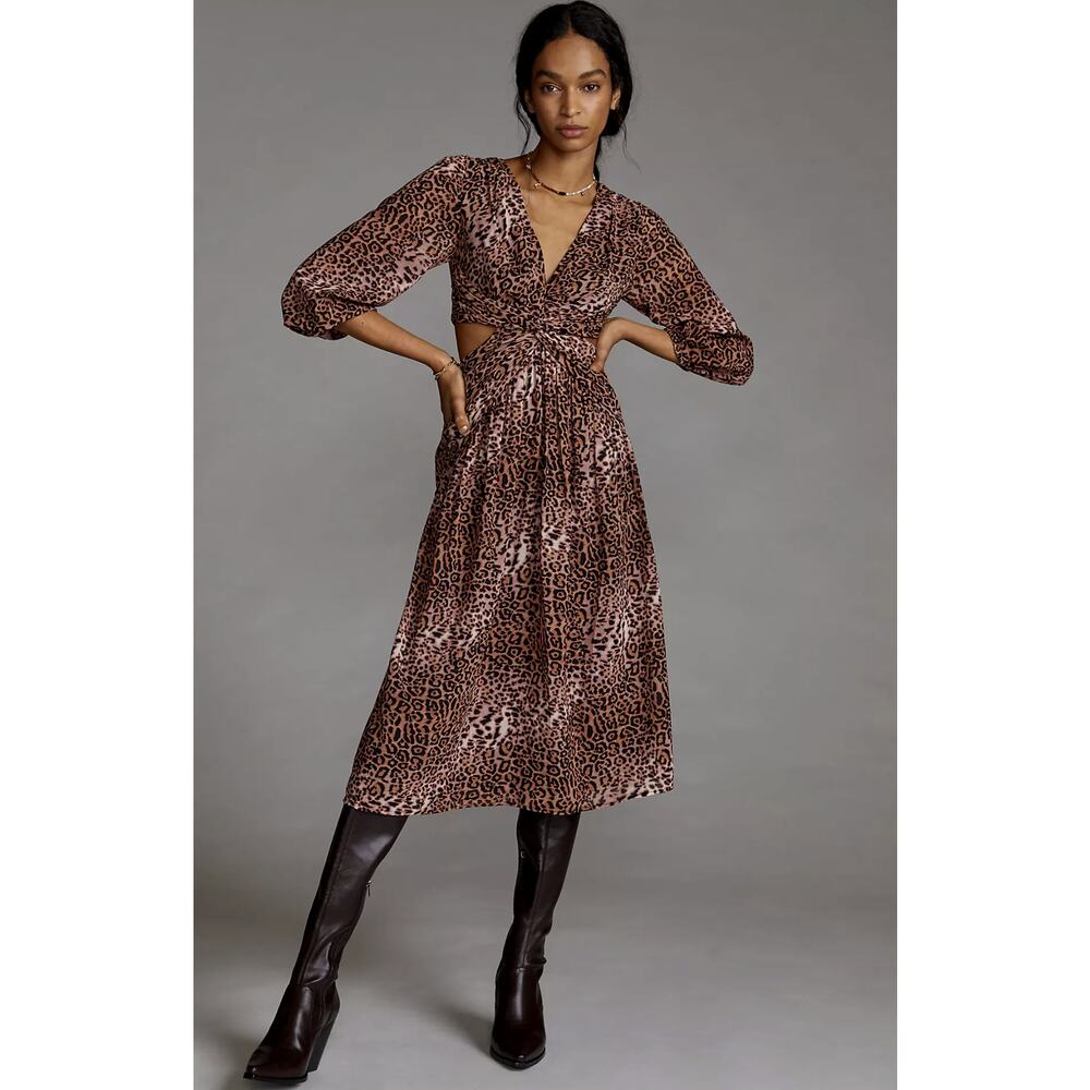 Anthropologie Cut-Out Midi Dress - New Size Small